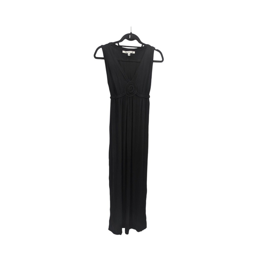 Max studio, women's black maxi dress, sleeveless V-neck‎ Size medium